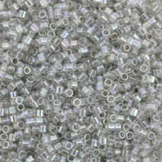 DB1251 Grey Mist Transparent AB, Size 11/0 Miyuki Delica Beads, 5.2g approx. DB1251 Grey Mist Transparent AB, Size 11/0 Miyuki Delica Beads, 5.2g approx.