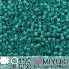 DB1268 Teal Caribbean Transparent Matte, Size 11/0 Miyuki Delica Beads, 5.2g approx. DB1268 Teal Caribbean Transparent Matte, Size 11/0 Miyuki Delica Beads, 5.2g approx.