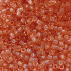 DB1302 Peach Transparent Dyed, Size 11/0 Miyuki Delica Beads, 5.2g approx. DB1302 Peach Transparent Dyed, Size 11/0 Miyuki Delica Beads, 5.2g approx.