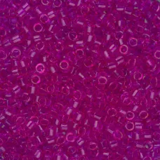 DB1310 Fuchsia Transparent Dyed, Size 11/0 Miyuki Delica Beads, 5.2g approx. DB1310 Fuchsia Transparent Dyed, Size 11/0 Miyuki Delica Beads, 5.2g approx.