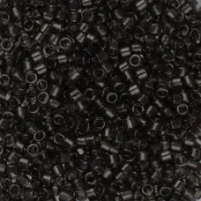 DB1319 Dark Grey Charcoal Transparent Dyed, Size 11/0 Miyuki Delica Beads, 5.2g approx.