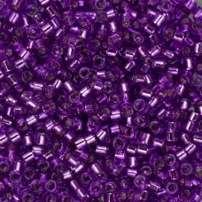 DB1345 Magenta Silver Lined-Dyed, Size 11/0 Miyuki Delica Beads, 5.2g approx.