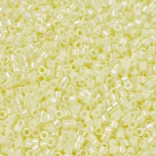DB1531-1 Pale Yellow Opaque Ceylon, Size 11/0 Miyuki Delica Beads, 5.2gm approx.