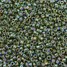 DB1575 Green Avocado Opaque AB, Size 11/0 Miyuki Delica Beads, 5.2g approx. DB1575 Green Avocado Opaque AB, Size 11/0 Miyuki Delica Beads, 5.2g approx.