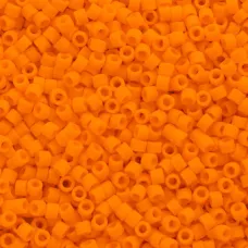 DB1583 Orange Mandarin Opaque Matte, Size 11/0 Miyuki Delica Beads, 5.2g approx. DB1583 Orange Mandarin Opaque Matte, Size 11/0 Miyuki Delica Beads, 5.2g approx.