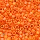 DB1593 Orange Mandarin Opaque AB Matte, Size 11/0 Miyuki Delica Beads, 5.2g approx.