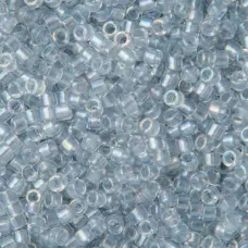 DB1677 Lined Transparent Pearl Grey AB, Size 11/0 Miyuki Delica Beads, 5.2g appr...