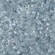 DB1677 Lined Transparent Pearl Grey AB, Size 11/0 Miyuki Delica Beads, 5.2g approx.