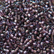 DB1760 Sparkling Lined Smoky Amethyst AB, Size 11/0 Miyuki Delica Beads, 5.2g approx. DB1760 Sparkling Lined Smoky Amethyst AB, Size 11/0 Miyuki Delica Beads, 5.2g approx.