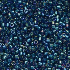 DB1763 Emerald Lined Cobalt AB, Size 11/0 Miyuki Delica Beads, 5.2g approx. DB1763 Emerald Lined Cobalt AB, Size 11/0 Miyuki Delica Beads, 5.2g approx.