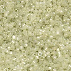 DB1765 Sparkling Celery Lined Opal AB, Size 11/0 Miyuki Delica Beads, 5.2g appro...