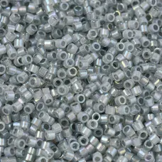DB1770 Sparkling Pewter Lined Opal AB, Size 11/0 Miyuki Delica Beads, 5.2g appro...