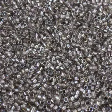 DB1772 Sparkling Pewter Lined Crystal AB, Size 11/0 Miyuki Delica Beads, 5.2g approx.