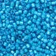 DB1783 White Lined Capri Blue AB, Size 11/0 Miyuki Delica Beads, 5.2g approx.