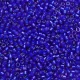 DB1785 White Lined Cobalt AB, Size 11/0 Miyuki Delica Beads, 50 Grams