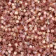DB1878 Rose Topaz Ab Silk Inside Dyed, Size 11/0 Miyuki Delica Beads, 5.2g approx. 