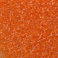 DB1887 Orange Transparent Luster, Size 11/0 Miyuki Delica Beads, 5.2g approx. DB1887 Orange Transparent Luster, Size 11/0 Miyuki Delica Beads, 5.2g approx.