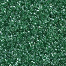 DB1889 Green Transparent Luster, Size 11/0 Miyuki Delica Beads, 5.2g approx. DB1889 Green Transparent Luster, Size 11/0 Miyuki Delica Beads, 5.2g approx.