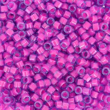 DB2049 Luminous Hot Pink, Size 11/0 Miyuki Delica Beads, 5.2g approx. DB2049 Luminous Hot Pink, Size 11/0 Miyuki Delica Beads, 5.2g approx.