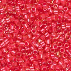 DB2051 Luminous Poppy Red, Size 11/0 Miyuki Delica Beads, 5.2g approx.