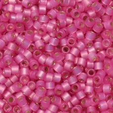 DB2174 Semi-Frosted Silver Lined Dyed Pink Parfait 11/0 Duracoat Miyuki Delica Beads, 5.2g approx DB2174 Semi-Frosted Silver Lined Dyed Pink Parfait 11/0 Duracoat Miyuki Delica Beads, 5.2g approx