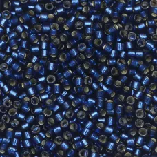 DB2191B Navy Blue Silver Lined Dyed Duracoat, Size 11/0 Miyuki Delica Beads, 50g...
