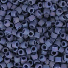 DB2319  Frost Opaque Glazed Rainbow Navy Blue Size 11/0 Miyuki Delica Beads, 5....
