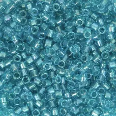 DB2382 Aqua Fancy Lined Size 11/0 Miyuki Delica Beads, 5.2gm DB2382 Aqua Fancy Lined Size 11/0 Miyuki Delica Beads, 5.2gm