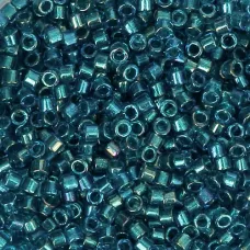 DB2385 Teal Blue Fancy Lined Size 11/0 Miyuki Delica Beads, 5.2gm