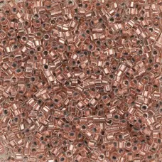 Copper Crystal Lined, Colour Code 0037, Size 11/0 Cut  Miyuki Delica Beads, 5.2g...