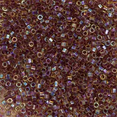 Topaz AB Lined-Dyed, Colour Code 0088, Size 11/0  Cut  Miyuki Delica Beads, 5.2g...