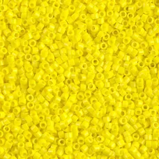 DB0721 Opaque Yellow, Size 11/0 Miyuki Delica Beads, 5.2g approx. DB0721 Opaque Yellow, Size 11/0 Miyuki Delica Beads, 5.2g approx.