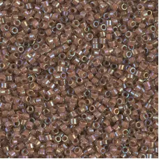 DB1732 Cocoa Lined Crystal AB, Size 11/0 Miyuki Delica Beads, 5.2g approx. DB1732 Cocoa Lined Crystal AB, Size 11/0 Miyuki Delica Beads, 5.2g approx.
