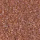 DB1733 Dark Peach Lined Pink Opal AB, Size 11/0 Miyuki Delica Beads, 5.2g approx. 