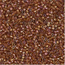 DB1736 Sparkling Beige Lined Topaz AB, Size 11/0 Miyuki Delica Beads, 5.2g appro...