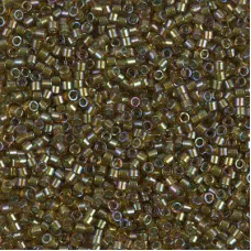 DB1739 Sparkling Mint Lined Topaz AB, Size 11/0 Miyuki Delica Beads, 5.2g approx. 