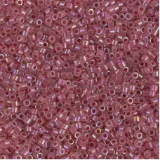 DB1746 Claret Lined Opal AB, Size 11/0 Miyuki Delica Beads, 5.2g approx. DB1746 Claret Lined Opal AB, Size 11/0 Miyuki Delica Beads, 5.2g approx.