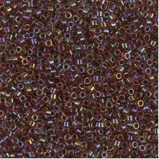 DB1748 Cranberry Lined Charteuse AB, Size 11/0 Miyuki Delica Beads, 5.2g approx....