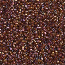 DB1750 Sparkling Beige Lined Root Beer AB, Size 11/0 Miyuki Delica Beads, 5.2g a...