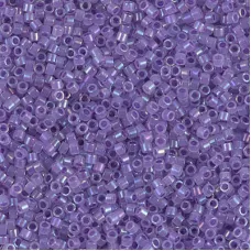 DB1753 Sparkling Purple Lined Opal AB, Size 11/0 Miyuki Delica Beads, 5.2g approx. 