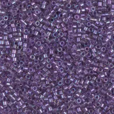 DB1754 Sparkling Purple Lined Crystal AB, Size 11/0 Miyuki Delica Beads, 5.2g approx. 