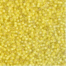 DB1776 White Lined Yellow AB, Size 11/0 Miyuki Delica Beads, 5.2g approx. DB1776 White Lined Yellow AB, Size 11/0 Miyuki Delica Beads, 5.2g approx.
