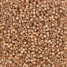 DB2518, Duracoat Galvanised Rose Gold, Size 11/0 Miyuki Delica Beads, 5.2g pack
