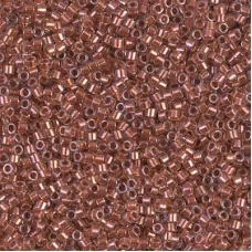 DB1704 Copper Pearl Lined Pink Mist, Size 11/0 Miyuki Delica Beads, 5.2g approx. 