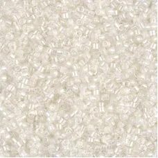 DB1701 Pearl Lnd Transparent Pale Beige AB, Size 11/0 Miyuki Delica Beads, 5.2g approx. DB1701 Pearl Lnd Transparent Pale Beige AB, Size 11/0 Miyuki Delica Beads, 5.2g approx.