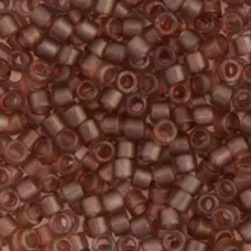 DB0772 Dark Beige Transparent Matte Dyed, Size 11/0 Miyuki Delica Beads, 5.2g approx