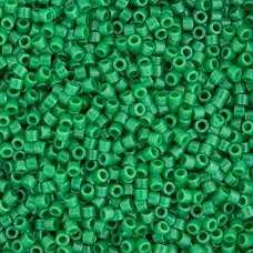 DB0655 Green Kelly Dyed, Size 11/0 Miyuki Delica Beads, 5.2g approx. DB0655 Green Kelly Dyed, Size 11/0 Miyuki Delica Beads, 5.2g approx.