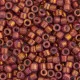 DB1016 Pink Rhubarb AB Metallic Gold Luster, Size 11/0 Miyuki Delica Beads, 5.2g approx.
