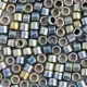 DB0545 Silver Blue Gold AB Plated Palladium, Size 11/0 Miyuki Delica Beads, 3.3g approx.