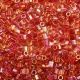 DBLC0062 Light Cranberry AB Lined-Dyed, size 8/0 Hex Cut Miyuki Delica Beads, approx 5.2g, Colour Code 62
